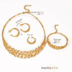 GZJPEI Handmade Women Jewelry Set Multi-layer 18K Gold