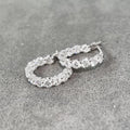 Lnkry Sparkling Full Moissanite Earring 14k - silver color