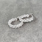 Lnkry Sparkling Full Moissanite Earring 14k - silver color