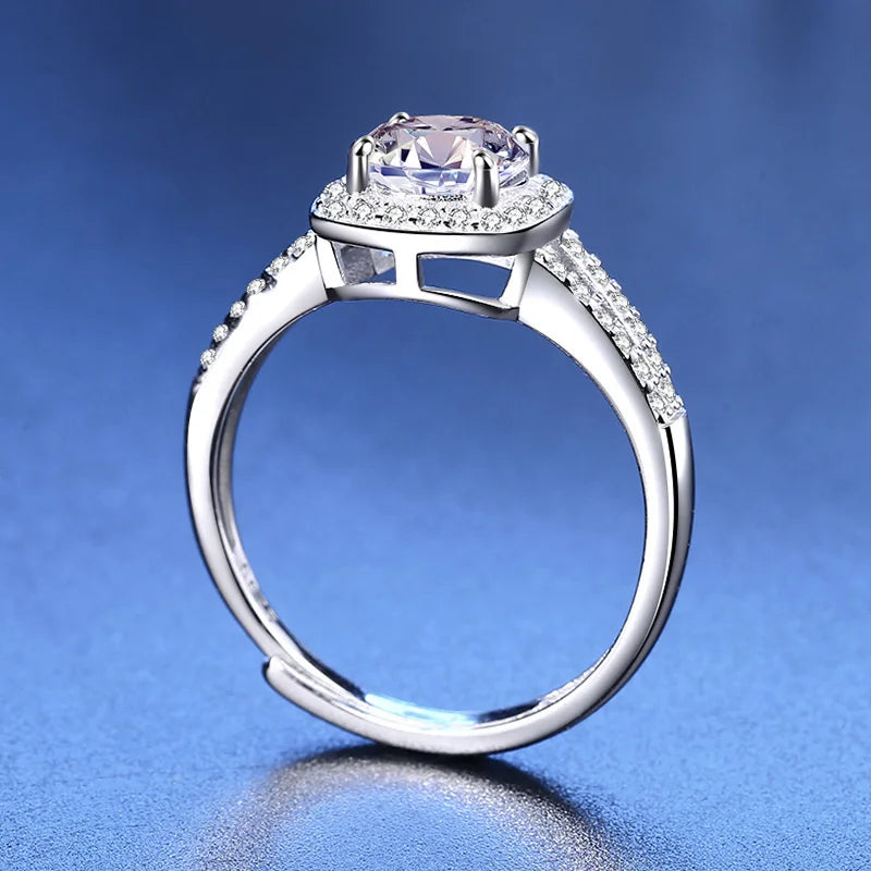 JoyceJelly 13 Color Real Moissanite Ring 1CT 6.5MM