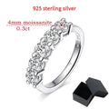 SG White Gold D Color 4mm Moissanite Ring For