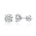 Smyoue 18K Plated 0.1-3CT Moissanite Stud Earrings for - silver color / 0.2CT and 0.2CT, silver color / 0.1CT and 0.1CT, silver color / 3CT and 3CT, silver color / 2CT and 2CT, silver color / 1.5CT and 1.5CT, silver color / 1CT and 1CT, silver color / 0.8CT and 0.8CT, silver color / 0.5CT and 0.5CT, silver color / 0.3CT and 0.3CT