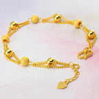14k Gold Figaro Chain Bracelet for Women Gift