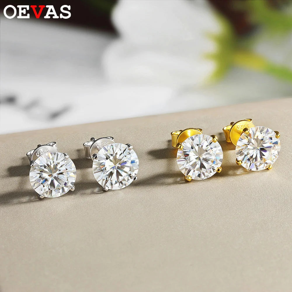 OEVAS Real 0.2CT-3CT D Color Moissanite Four Claws