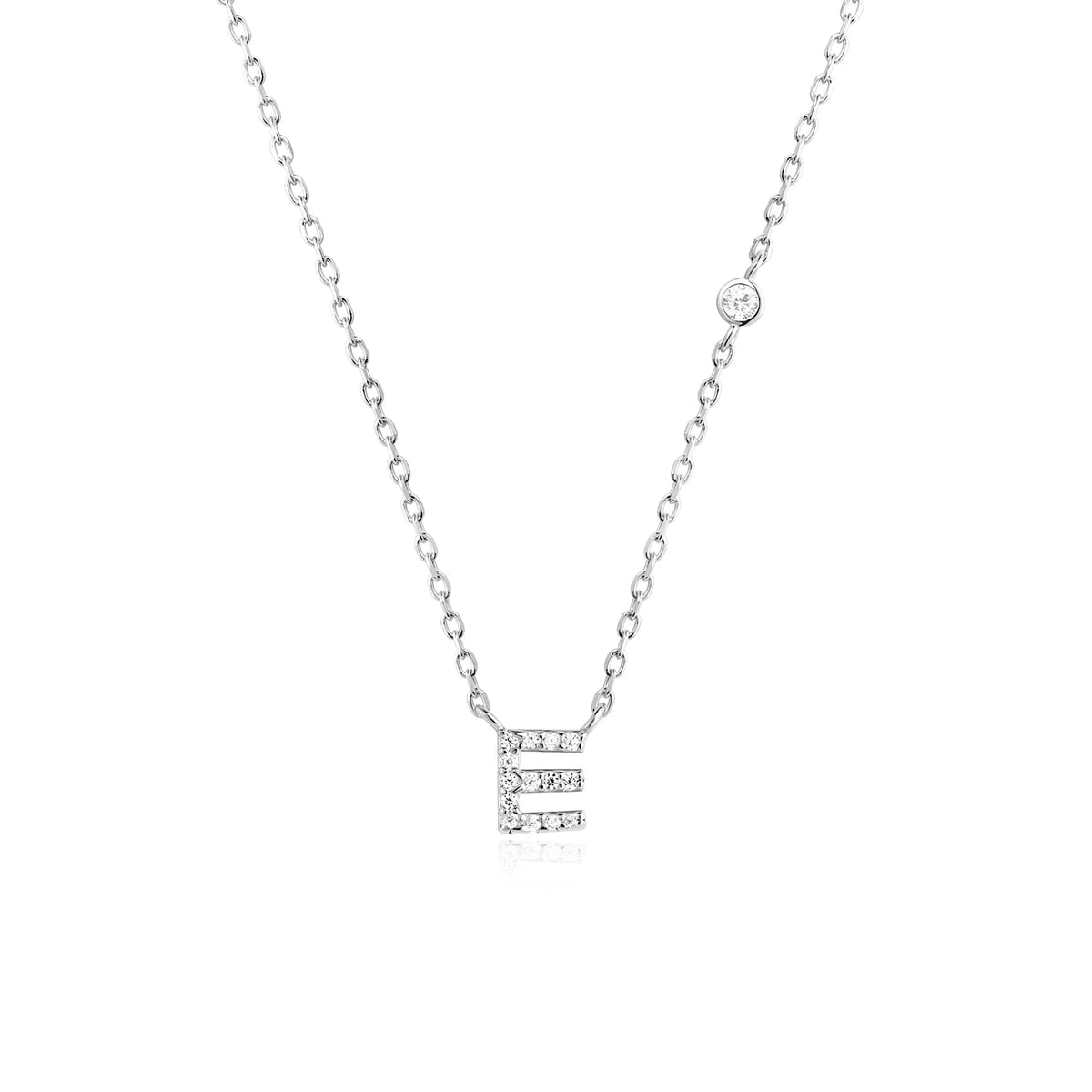 ANDYWEN 925 Sterling Silver Gold Small 26 Letters A- Z - Silver E