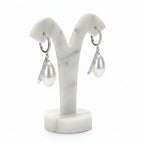 Natural a pair 12-13mm south sea white baroque pearl