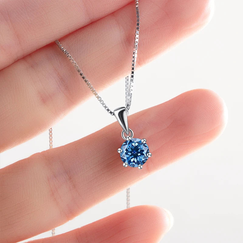 JoyceJelly 1 CT Real Moissanite Pendant Necklace For