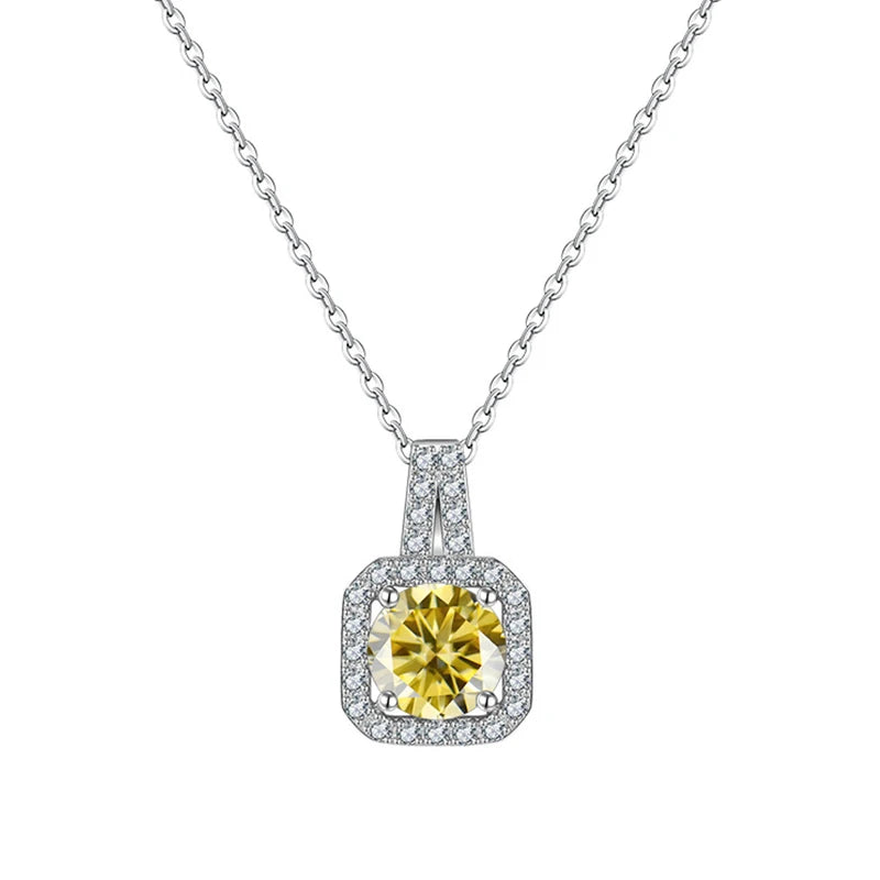 JoyceJelly Real S925 Sterling Silver 1 Carat Moiss