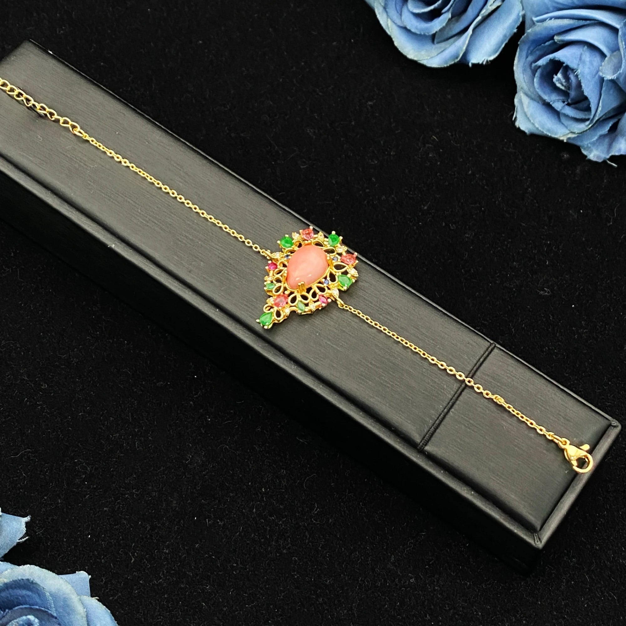 Falair Fashion Copper Plated Gold Zirconia Jewelry Set