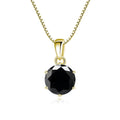 Butterflykiss 1 CT Real Moissanite Pendant Necklace - gold black / 45cm