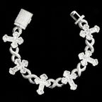 Aokaishen Iced Out Infinity Baguette Cross Link