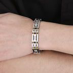 Casting Stainless Steel Man Bracelet Two Tone