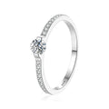 NeeTim 0.3ct 4mm D VVS1 Moissanite Rings