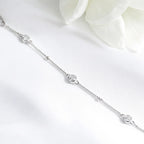 Smyoue 3MM Moissanite Bracelets for Women 14-21cm