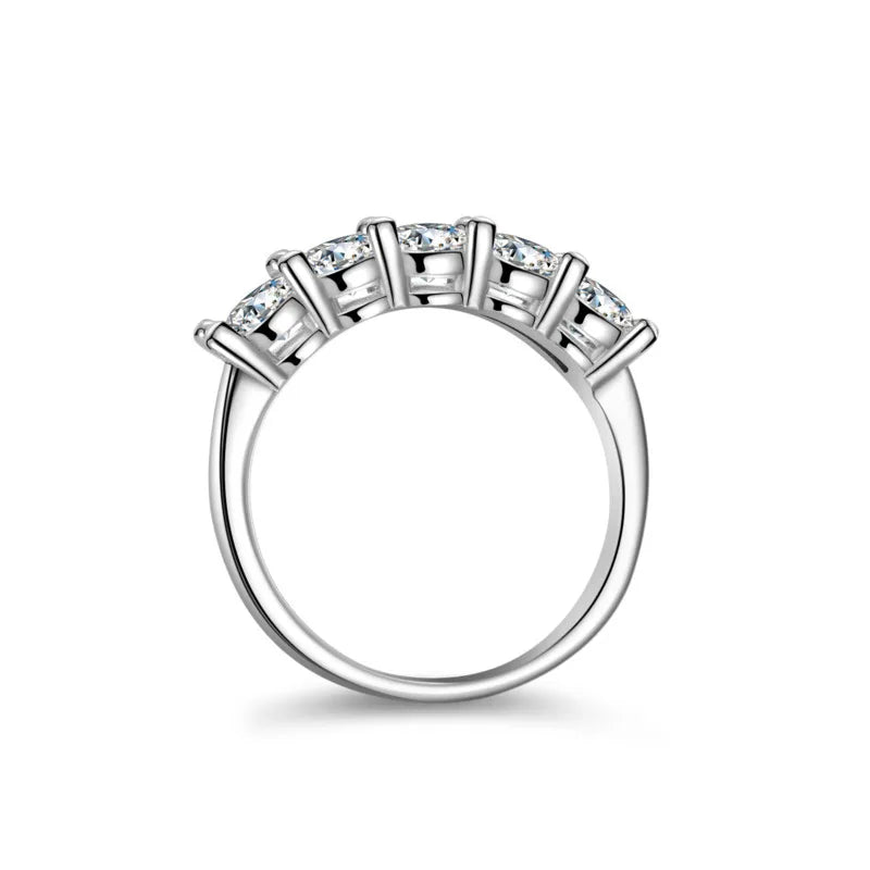JoyceJelly 4mm D Color VVS Moissanite Ring For Women