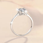 Classic 4-Prongs 925 Silver Moissanite Rings For