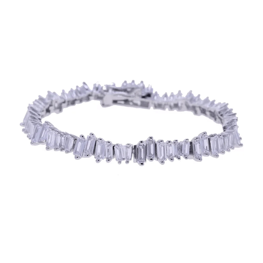 2026 Fashion Stacking Wrist Bracelet Paved Bling - B139 silver / 16cm, B139 silver / 17cm
