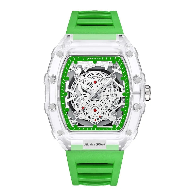 New Men's Watch Fashionable, High end, Elegant, - Transparent Green