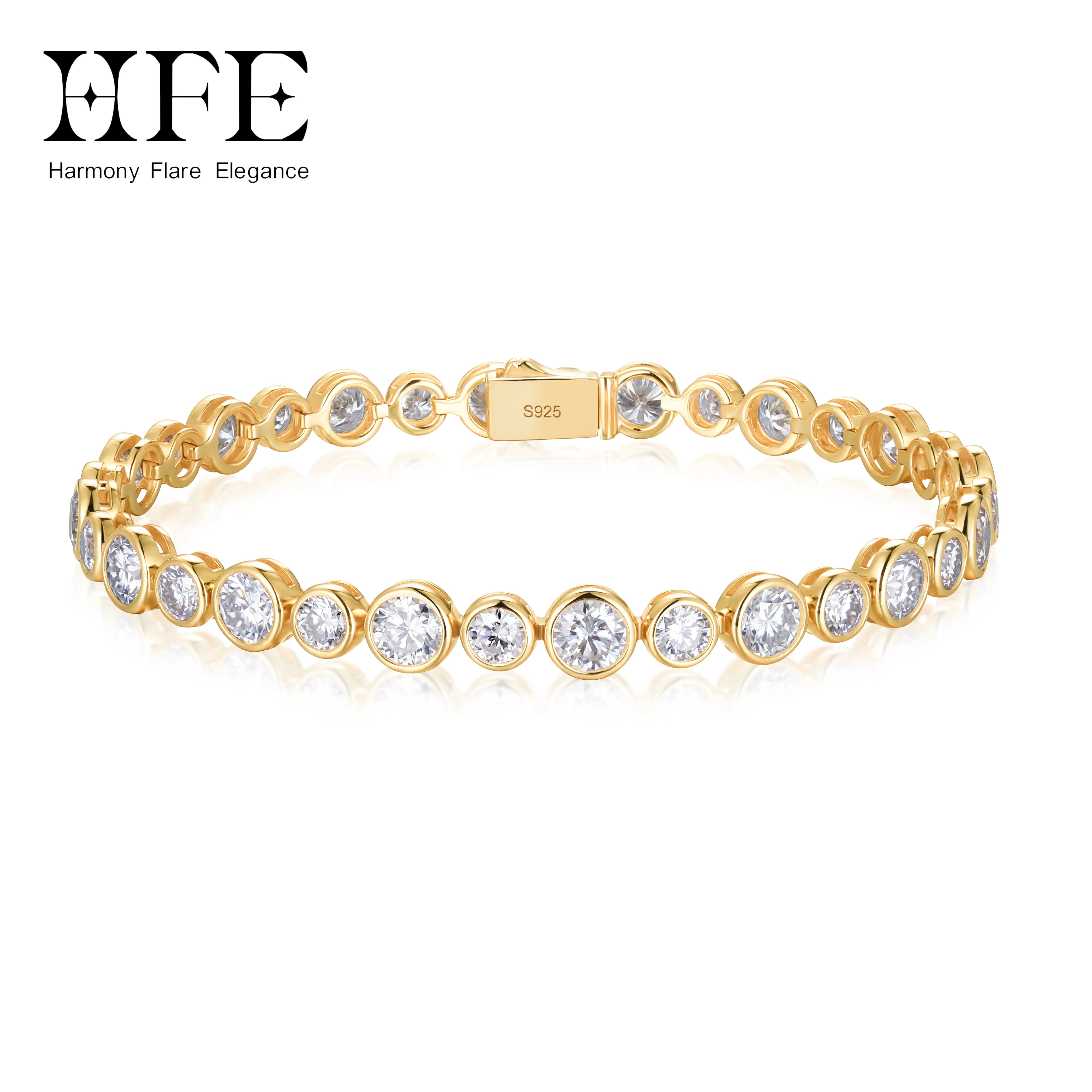 HFE 4.5mm Round Moissanite Tennis Bracelet S925