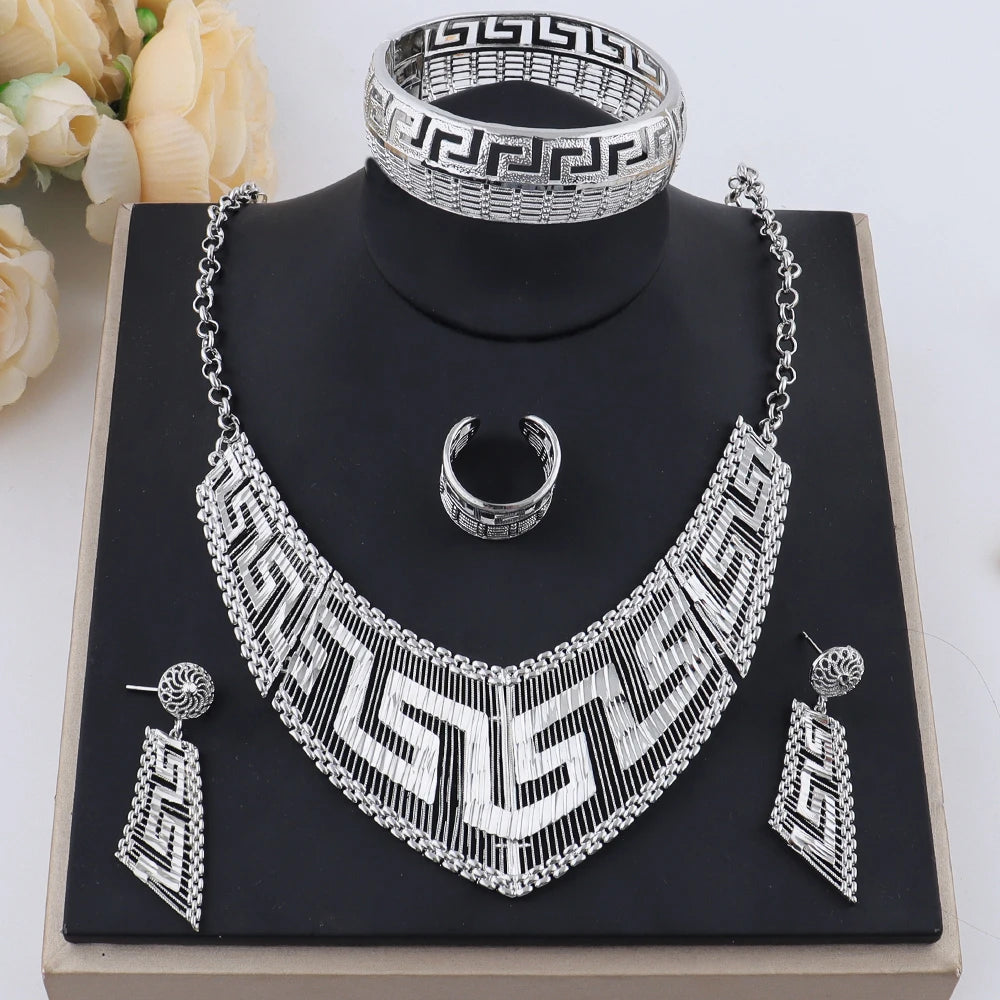 Mode Frau Luxus 18K Vergoldeter Schmuck Set