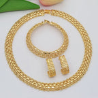 Dubai Luxury Handmade Women Jewelry Set 18k Gold-P.