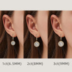 Anziw 3.0CT D Moissanite Pendant Hoop Earrings 925