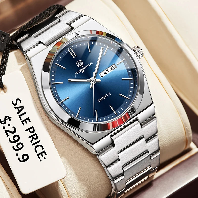 PAAZOMU Luxury Quartz Man Wristwatch Sport Men Watches