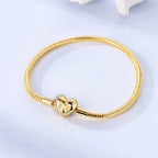 925 Sterling Silver Bracelets 17-20CM Original Golden