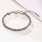 2-5MM Edelstahl-Seilarmbänder für Jungen, verstell