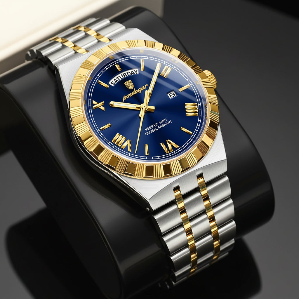 POEDAGAR Fashion Business Men's Watch Luminous