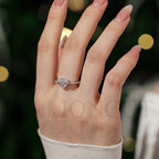 NEW 925 Sterling Silver Romantic Heart Bow Ring