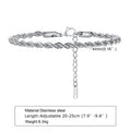 2-5MM Edelstahl-Seilarmbänder für Jungen, verstell