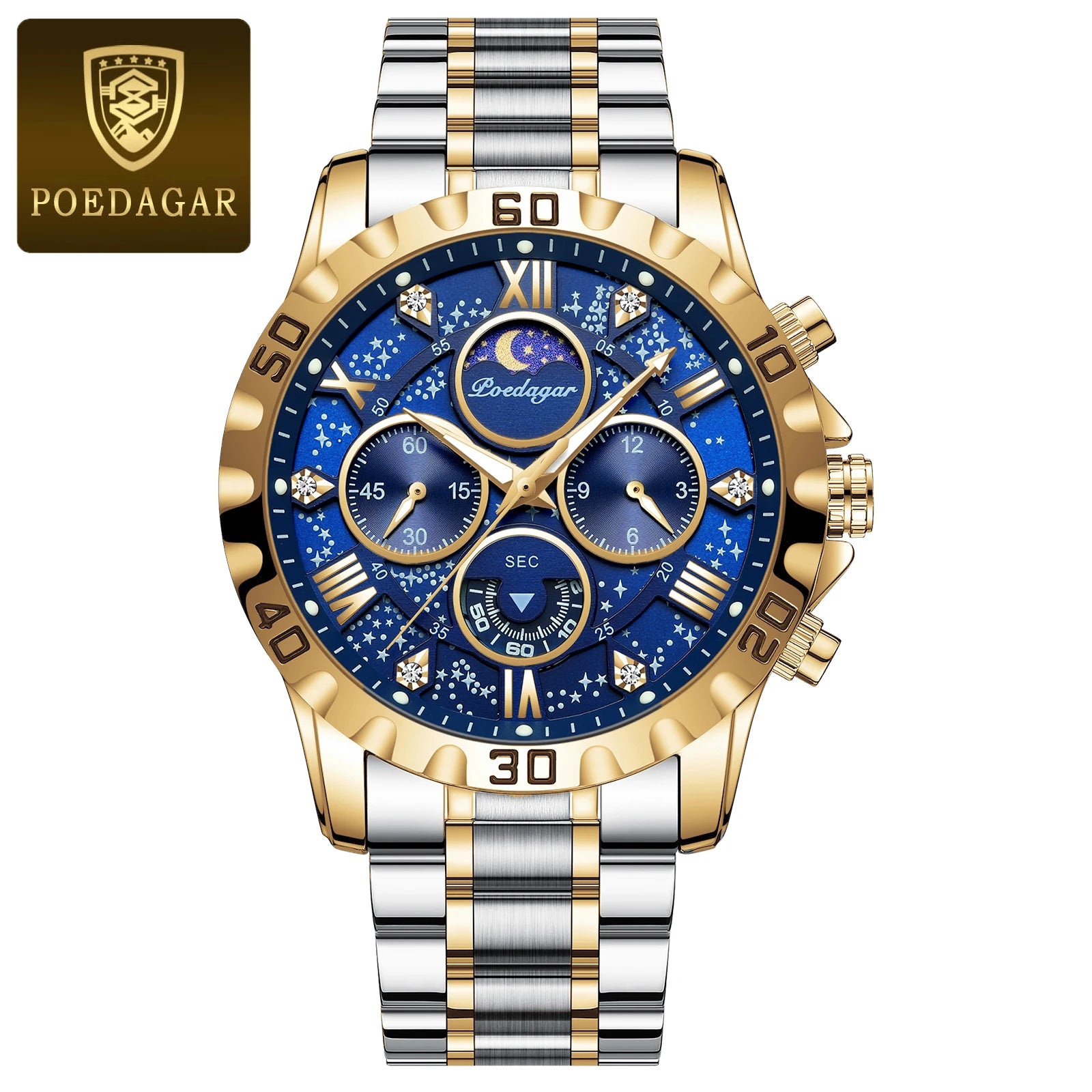 Poedagar Luxury Man Watch Waterproof Luminous.