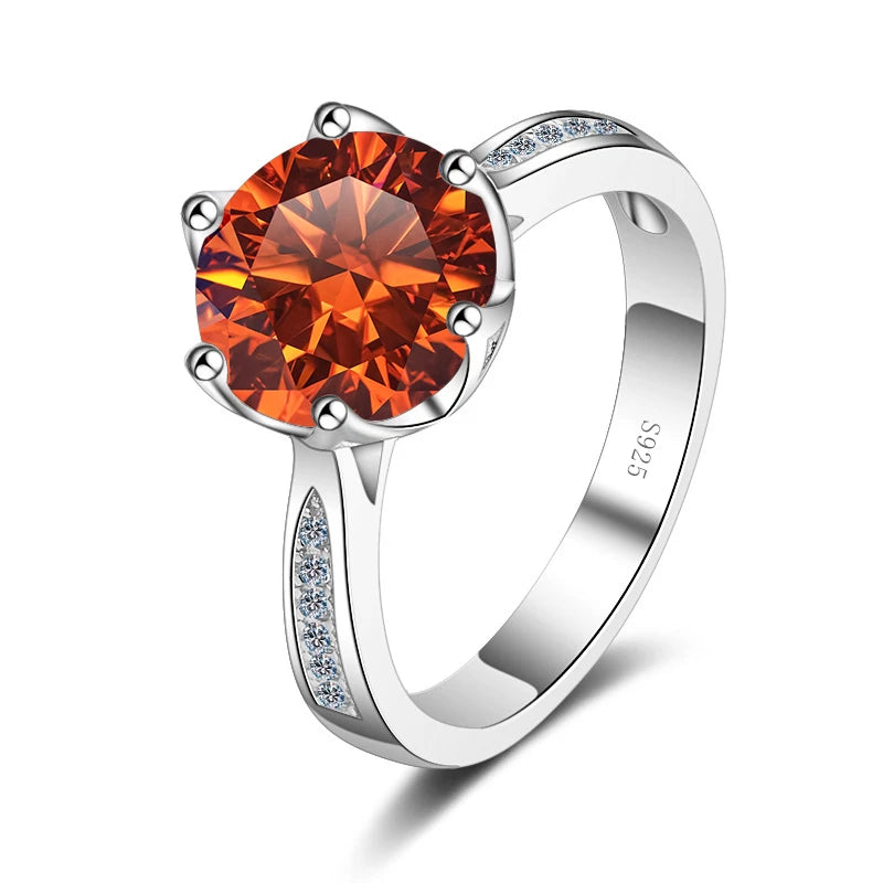 JoyceJelly Luxury 3ct D Color Moissanite Rings