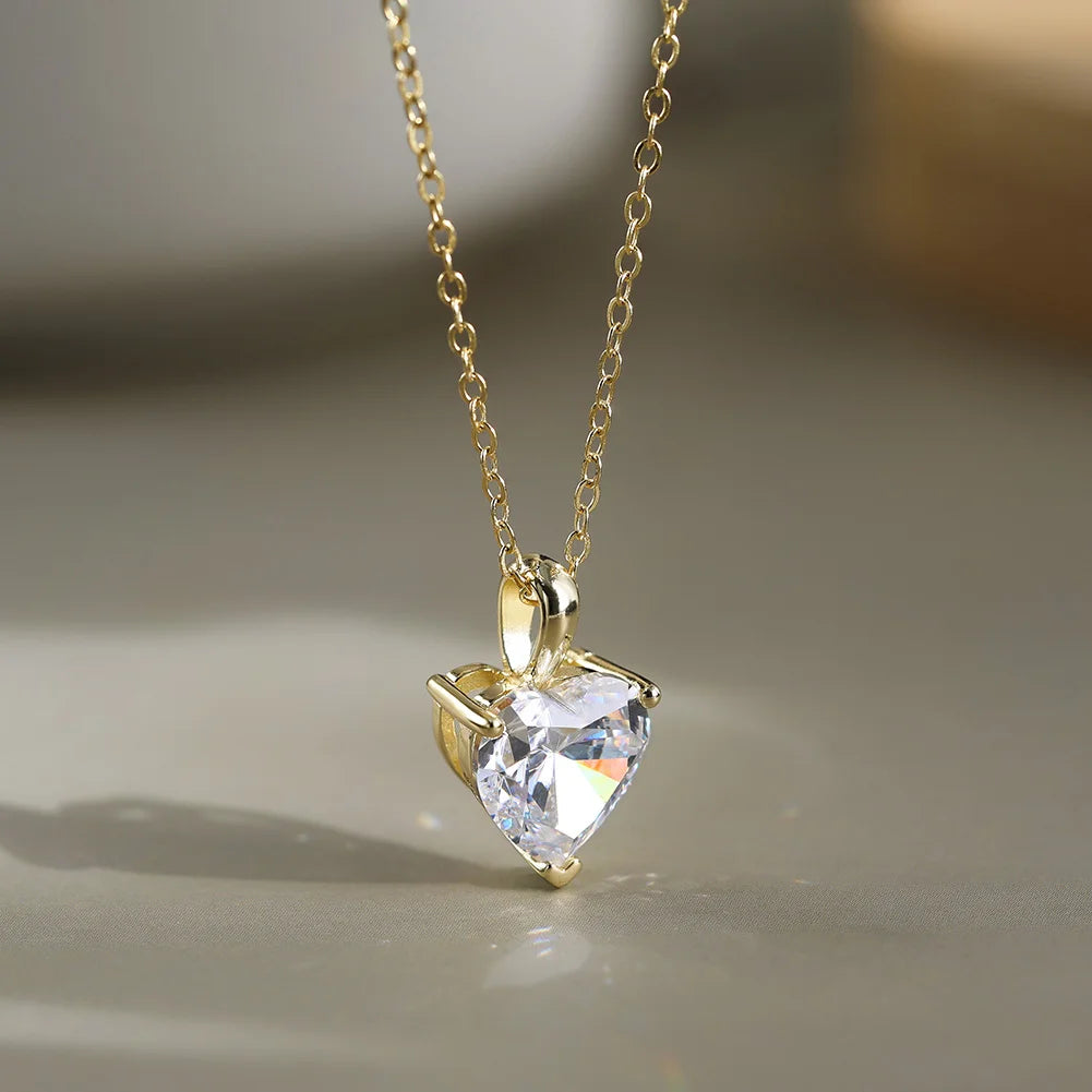 Rinntin Moissanite Diamond Heart Pendant 1-4CT