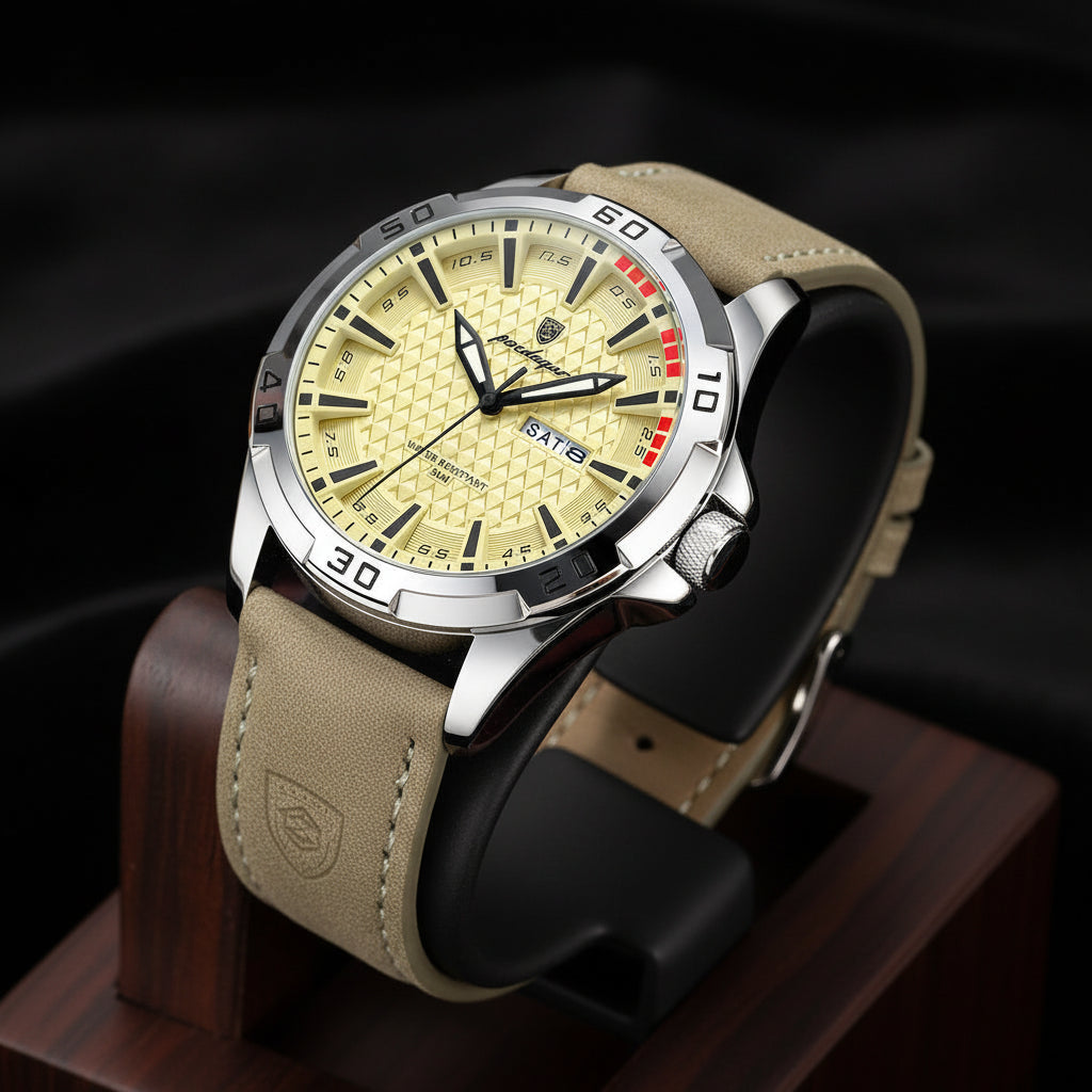 POEDAGAR Original Business Man Wristwatch Waterproof