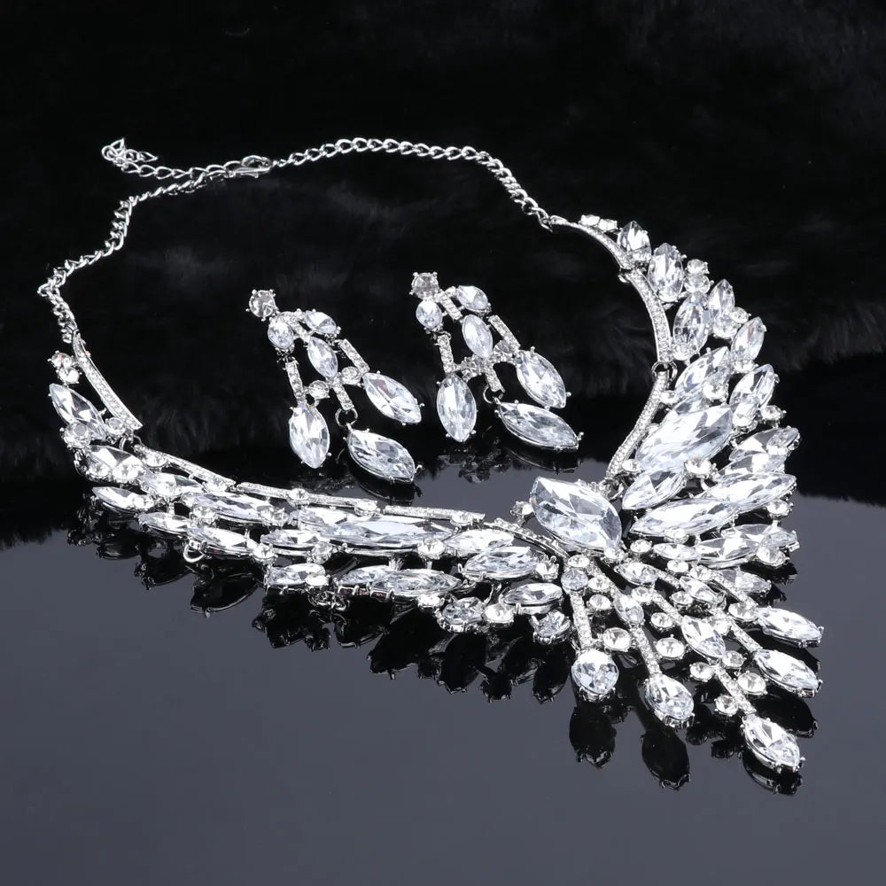 Crystal Bridal Jewelry Sets Wedding Party Costume