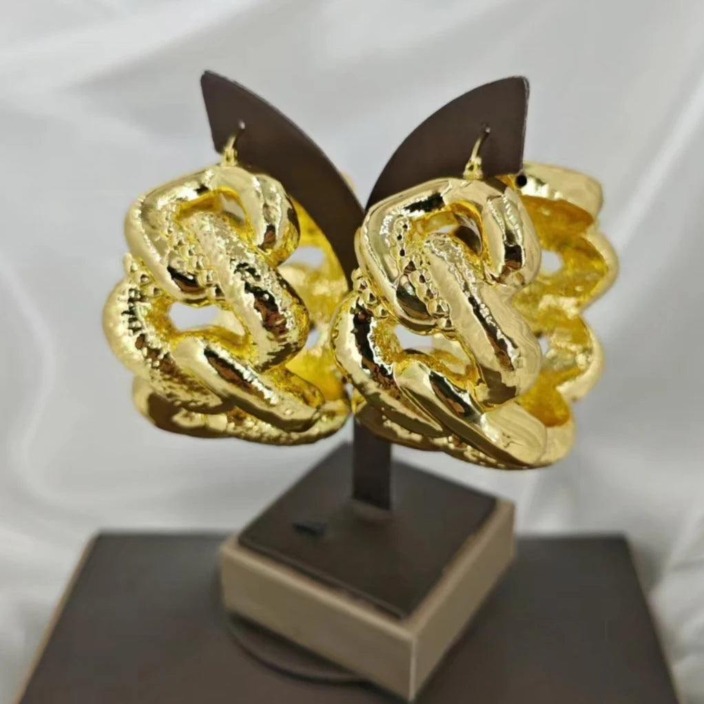 New Design Italian Gold Earrings For Women Big