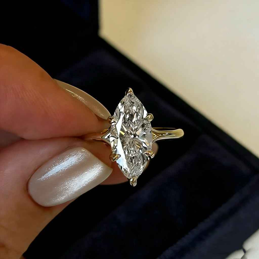 Moissanite Ring silver 925 sterling gold plated