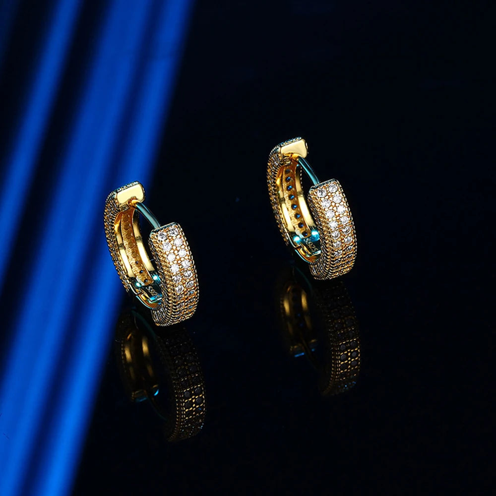 D Color Full Moissanite Hoop Earrings For Women.
