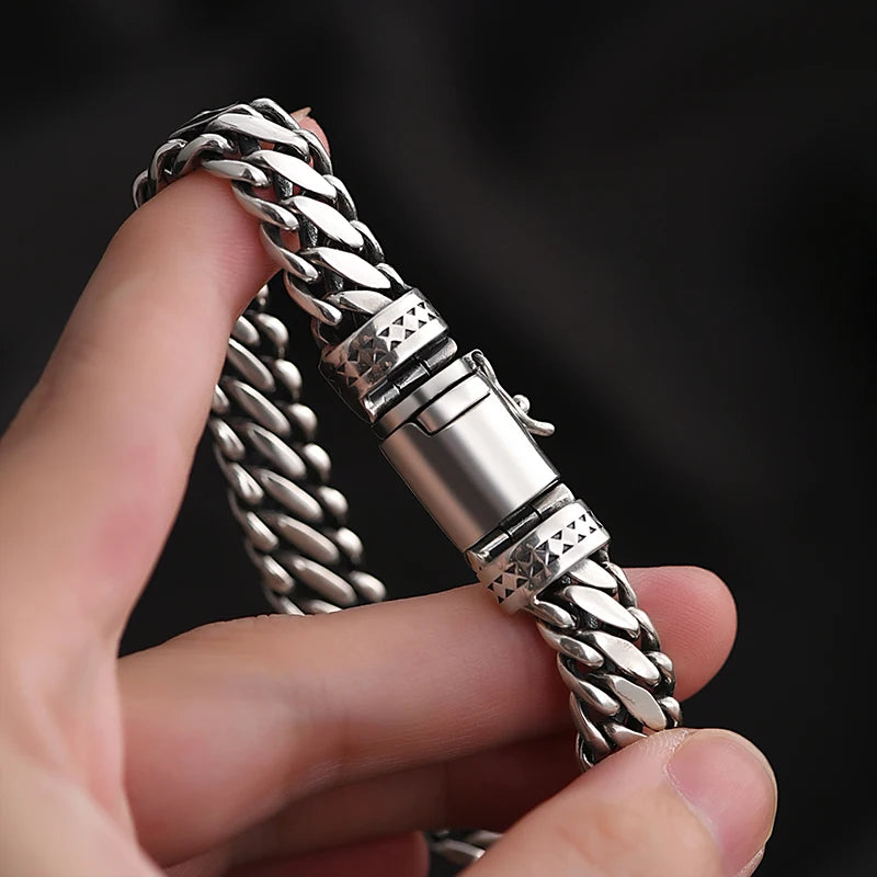 Great Sale 100% S925 Sterling Silver Punk Minimali