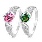1ct Moissanitring für Damen 100 % Diamant-Test bestanden