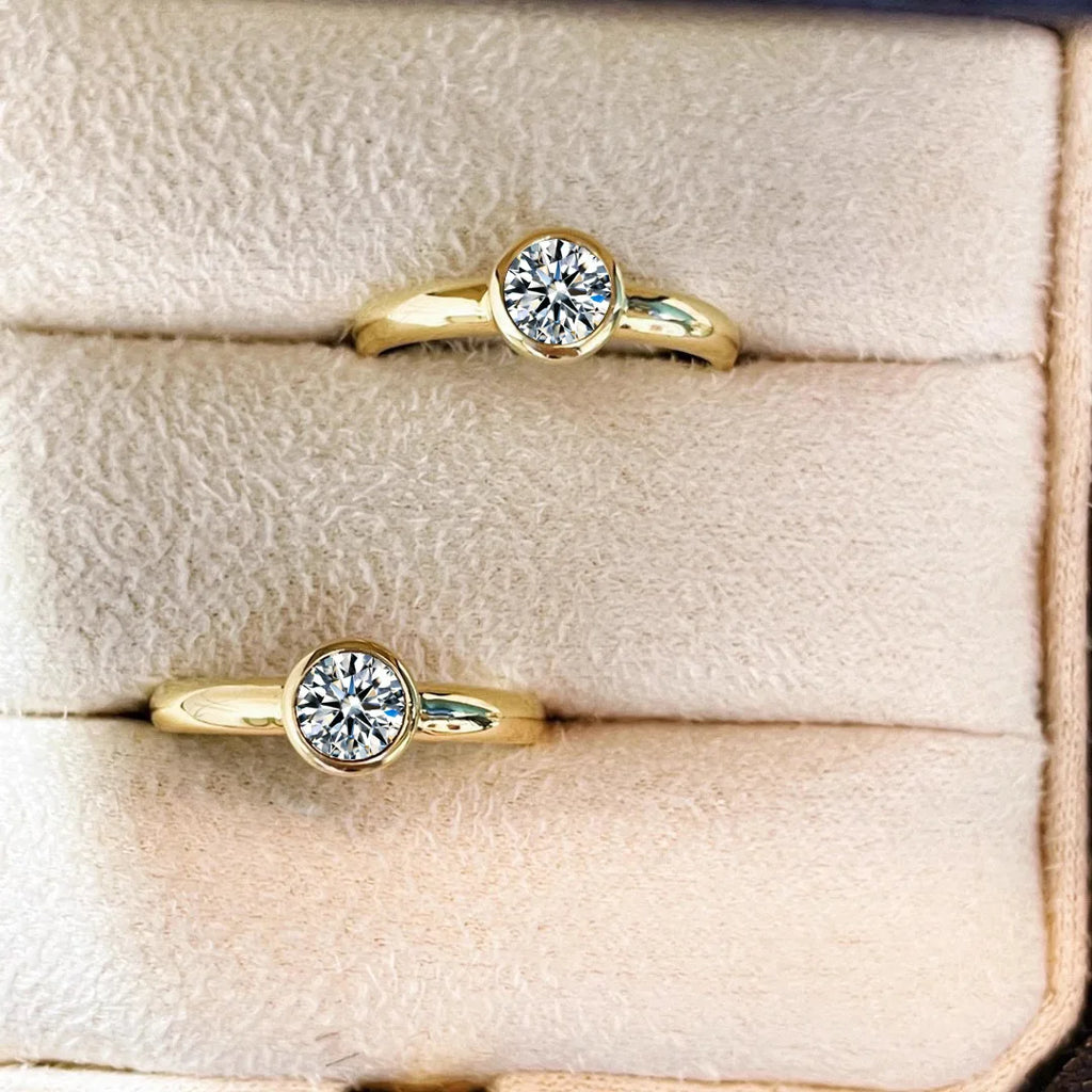 Real 14k Gold Diamond Ring for Women To Join Party