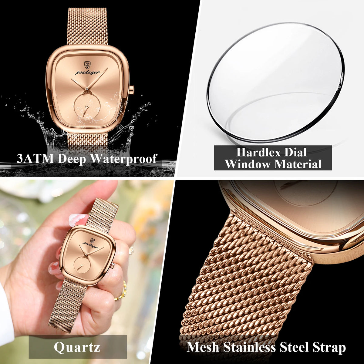 POEDAGAR Luxury Fashion Elegant Ladies Watch