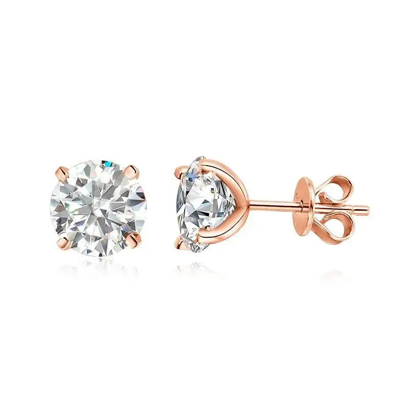 TY 925 Sterling Silver 0.2-3CT Rose Gold Color