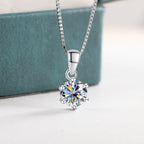 JoyceJelly 1 CT Real Moissanite Pendant Necklace For