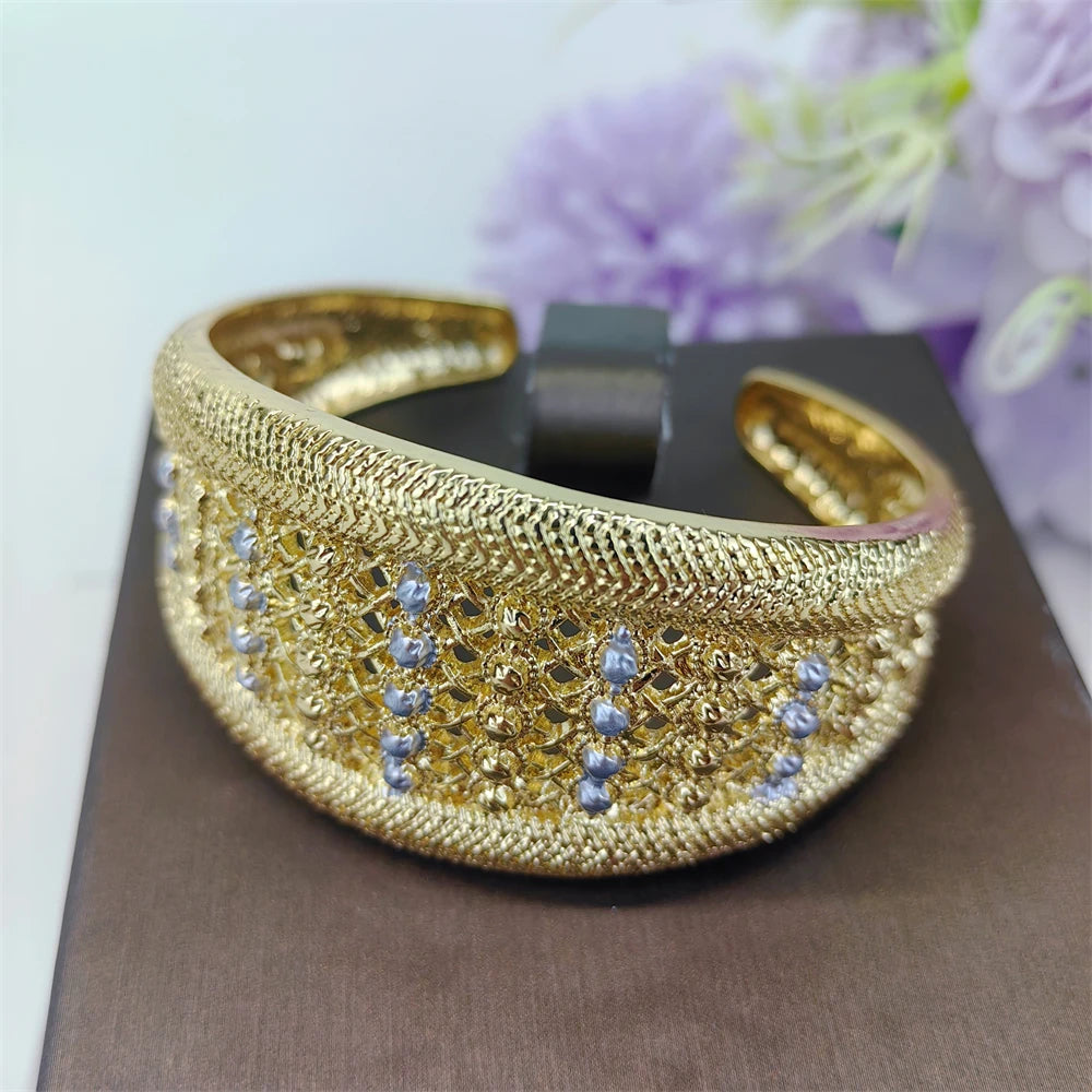 Dubai Women Jewelry Set Classic Design 18k Gold