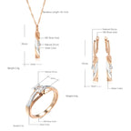 Wbmqda 3Pcs 585 Rose Gold Silver Color Mix Geometr.