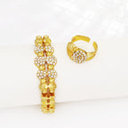 latest Italian Ladies Fine Jewelry Sets Gold Color