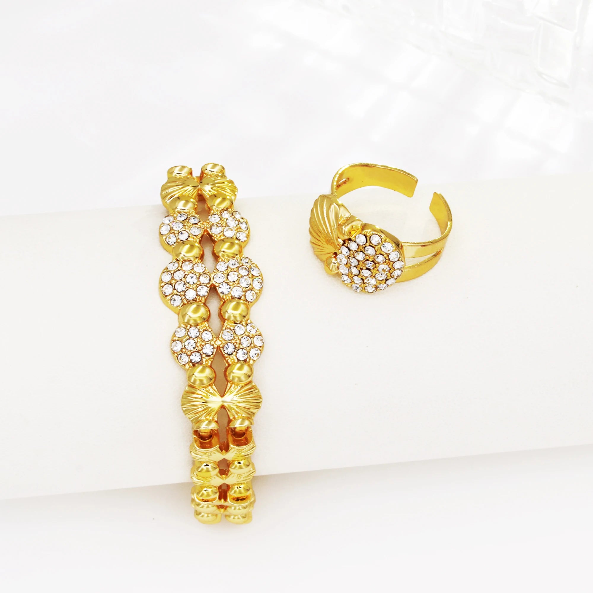 latest Italian Ladies Fine Jewelry Sets Gold Color